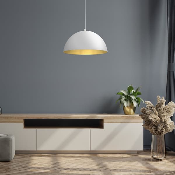 Hänglampa BETA WHITE/GULD 1xE27 35cm