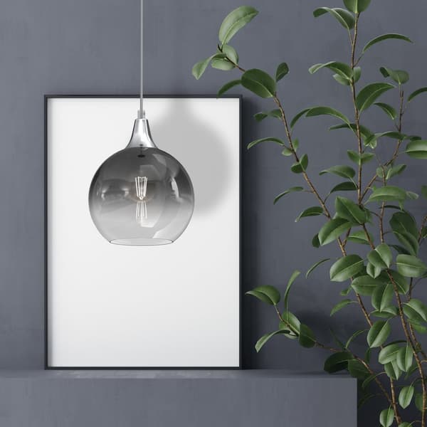 Hængelampe MONTE SILVER diameter 200 1xE27