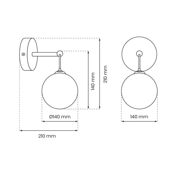 REFLEX 1xE14 vägglampa