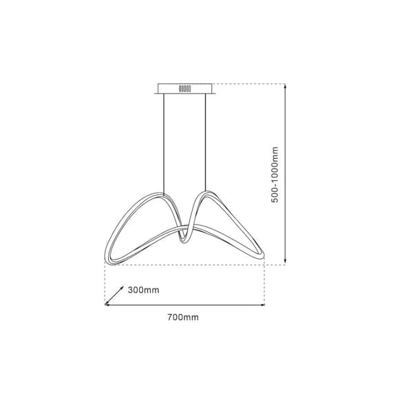 TESORO SORT 48W LED pendel