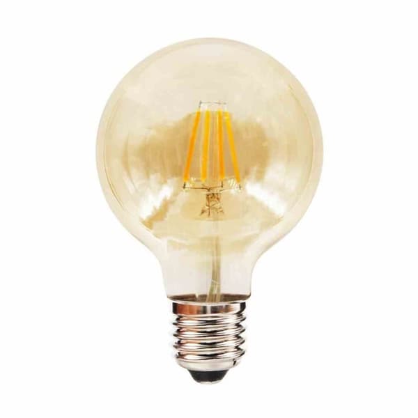 Filament LED-pære 6W G80 E27 2700K Amber