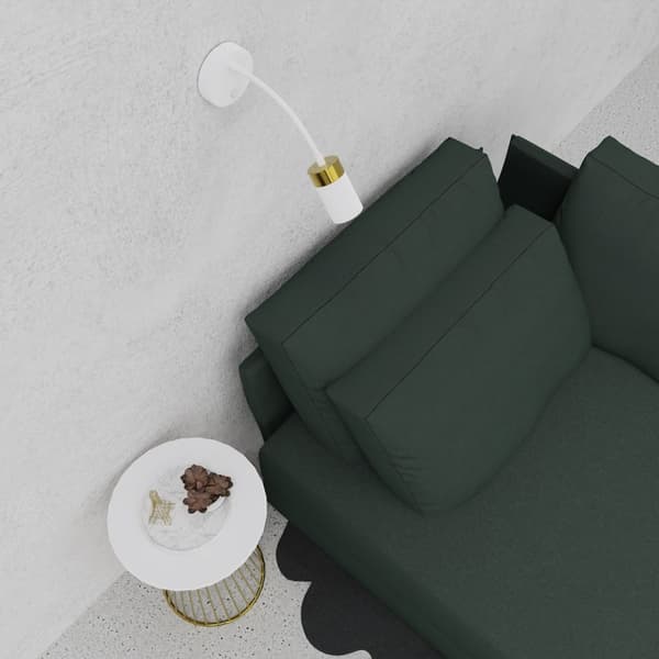 JOKER WHITE/GULD flex vägglampa 1xGU10