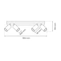 Miniatyrbild 5 av 6: HUDSON WHITE 4xGU10 taklampa