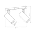 Miniatyrbillede 5 af 6: MAGNETISK SPOR 2x10W LED 4000K