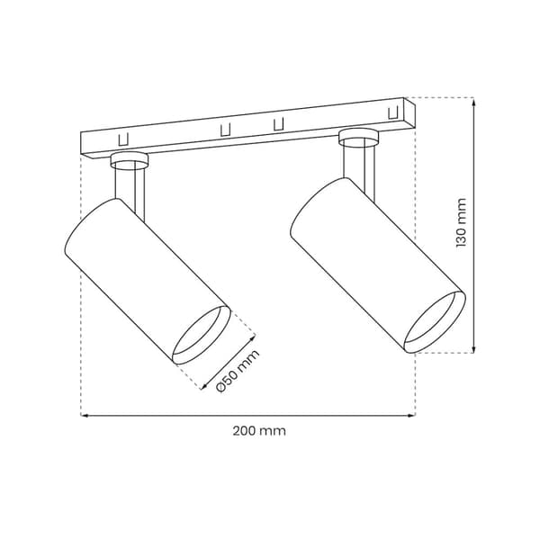 MAGNETISK SPOR 2x10W LED 4000K