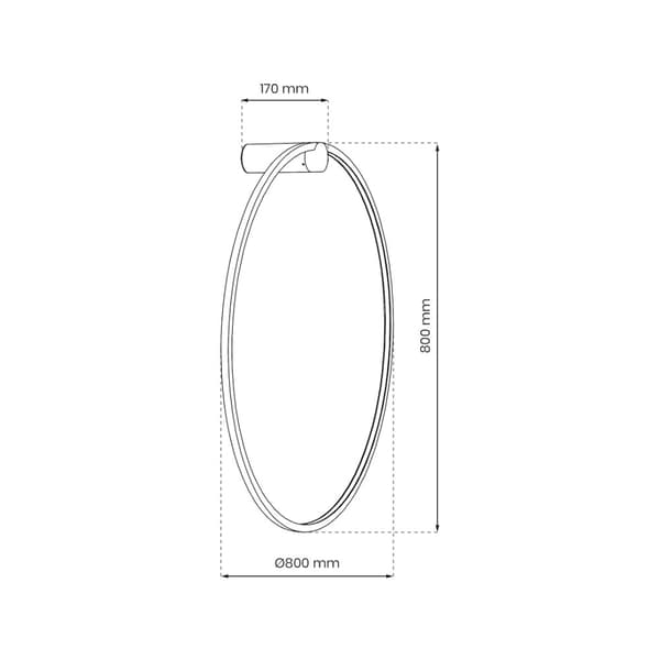 Væglampe Saturno Sort 46W LED