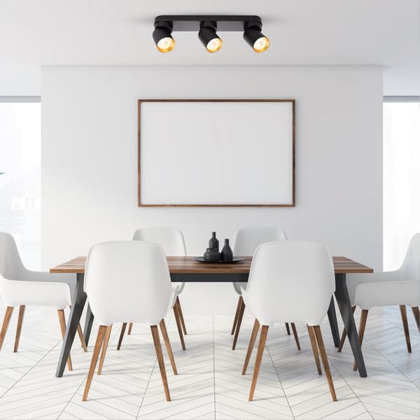 Loftslampe Andy 3xGU10 Sort + Guld