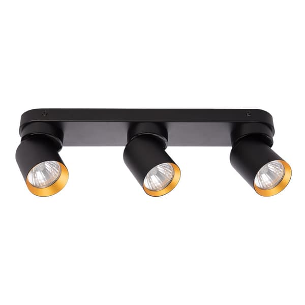 Loftslampe Andy 3xGU10 Sort + Guld