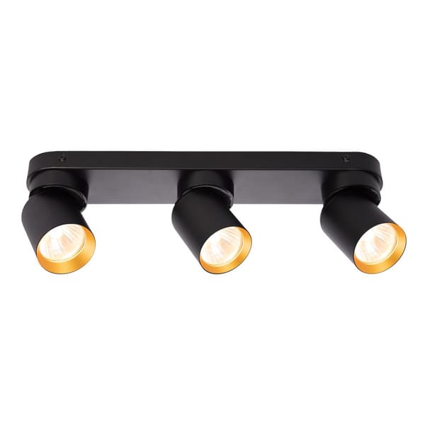 Loftslampe Andy 3xGU10 Sort + Guld