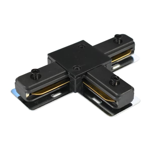 T Track Connector Sort 1-kredsløb