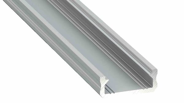 SØLV ALUMINIUM PROFIL TYPE D 1m + MÆLKESKÆRM