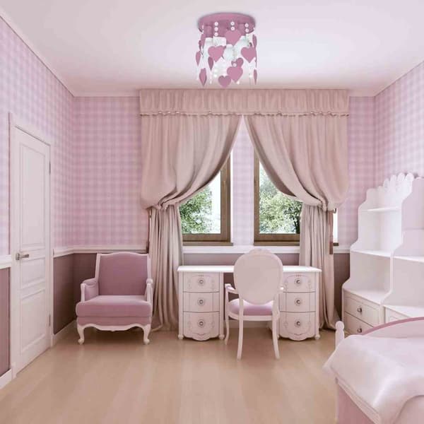 Loftslampe CORAZON VIOLET 3xE27