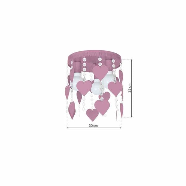 Loftslampe CORAZON VIOLET 3xE27