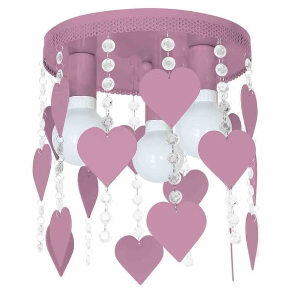 Loftslampe CORAZON VIOLET 3xE27