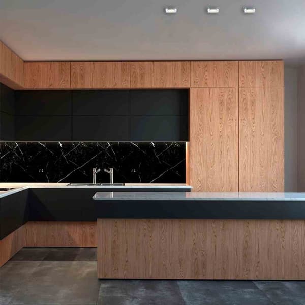 KVADRAT glas loftspot. Farve: SØLV