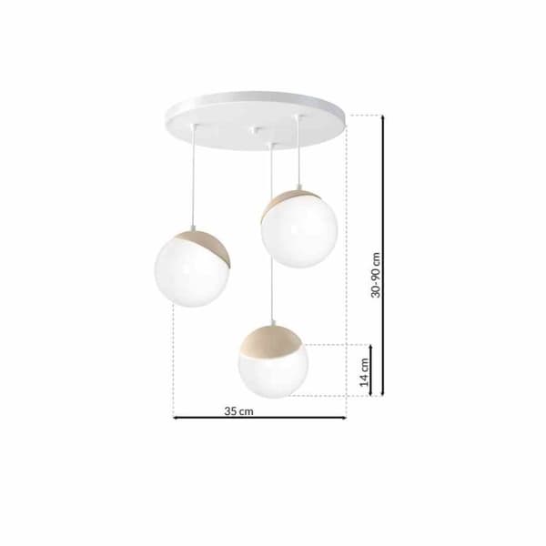 Hængelampe SFERA WOOD 3xE14