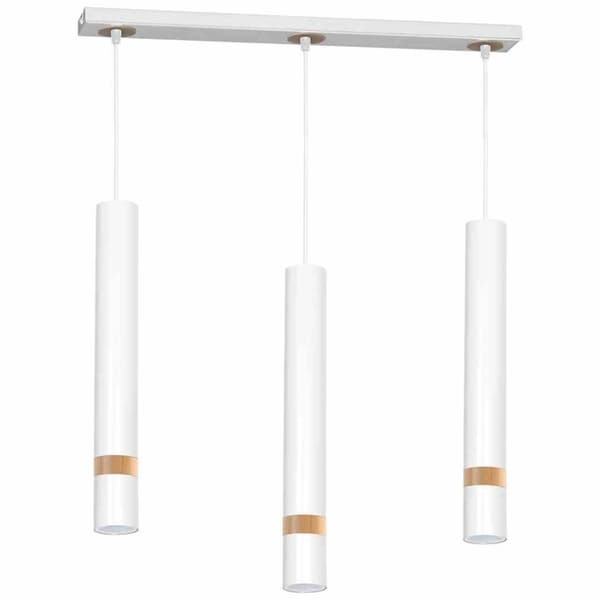 Hængelampe JOKER WHITE/WOOD 3xGU10