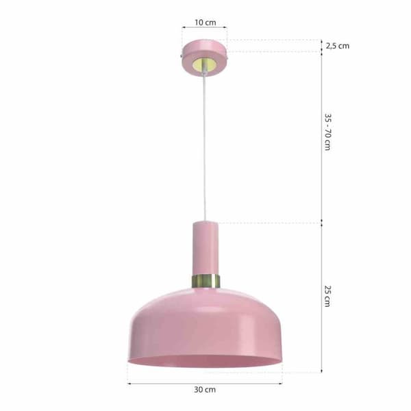 Riippuvalaisin MALMO PINK 1xE27