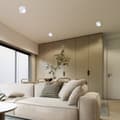 Miniatyrbillede 4 af 7: Bali Round White Flush Mount