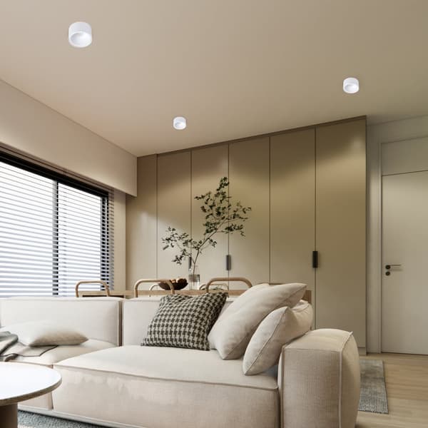 Bali Round White Flush Mount