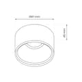 Miniatyrbillede 6 af 7: Bali Round White Flush Mount