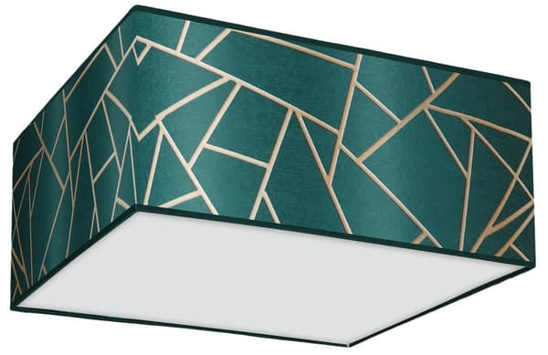 ZIGGY GREEN Guld/Flaskgrön taklampa 2xE27