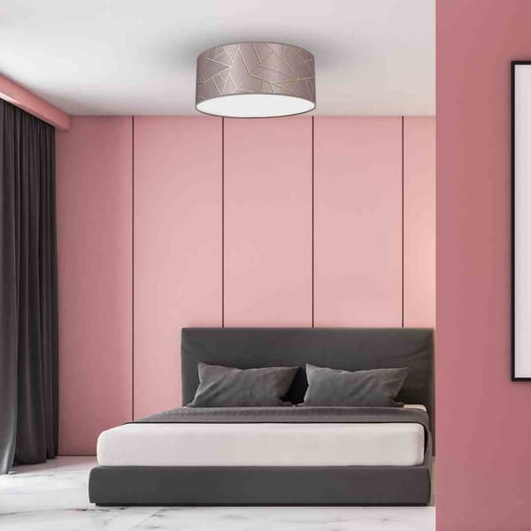 Taklampa ZIGGY ROSA Guld/Rosa 2xE27 Ø40cm