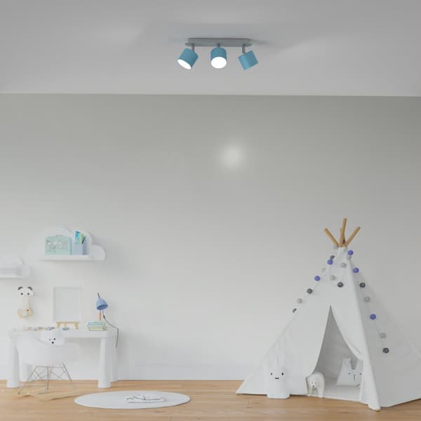 Loftslampe DIXIE BLÅ/HVID 3xGX53
