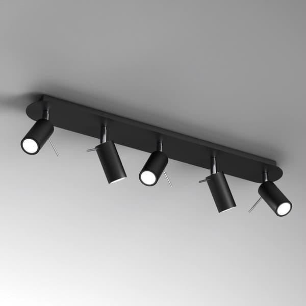 Kattovalaisin PRESTON BLACK/CHROME 5x mini GU10