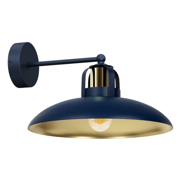 Væglampe FELIX NAVY BLUE/GULD 1xE27