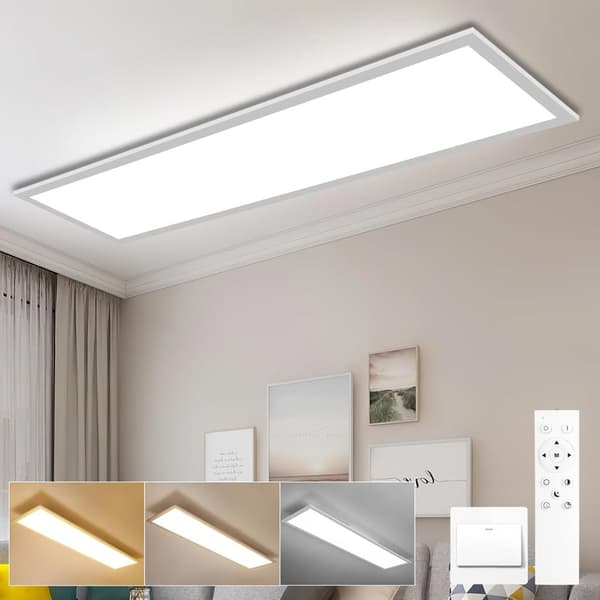 LED Panel Loftlampe, RGB Baggrundsbelysning, Dæmpbar Lysstyrke,40W, ændrebar, HVID