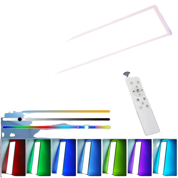 LED Panel Loftlampe, RGB Baggrundsbelysning, Dæmpbar Lysstyrke,40W, ændrebar, HVID