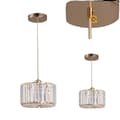 Miniatyrbild 1 av 2: Modern taklampa, järn + kristallstruktur, täckning för 5-15 kvadratmeter,Guld 1
