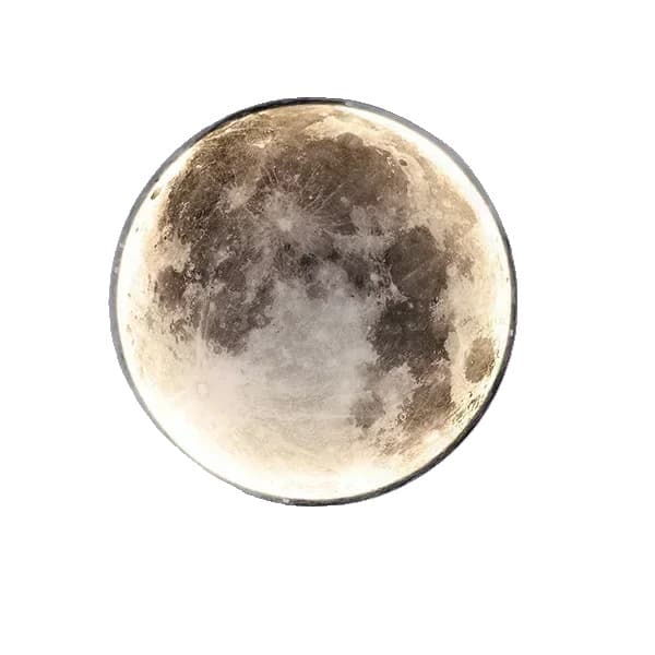 Moderni Kuu Seinävalaisin, Akryyli + Rauta Materiaali, LED Valonlähde,D80cm, Kylmä valkoinen