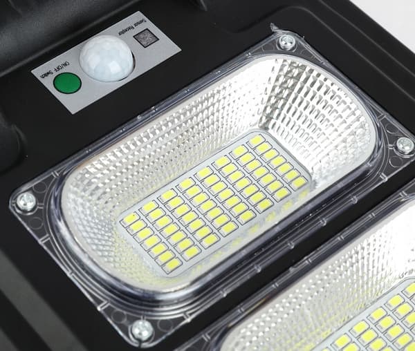 STOR LED SOLAR GADE LAMPE UDENDØRS KRAFTFULD 900W LANTERNE SENSOR