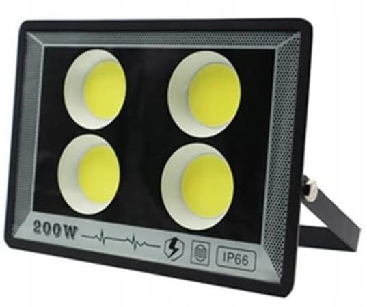 TEHOKAS LAMPPU AUTOTALLIIN, PUUTARHAAN JA JULKISIVIIN 200W IP66 VUOSIEN KESTOA COB-DIODEILLA