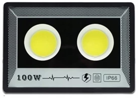 KRAFTFULD LAMPE TIL GARAGEHAVE PÅ FACADER 100W IP66 VARIG COB-DIODER