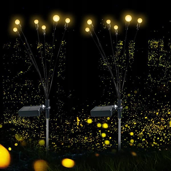 2x aurinkolamppu, 6 LED-puutarhapalloa, ajetaan puutarhaan