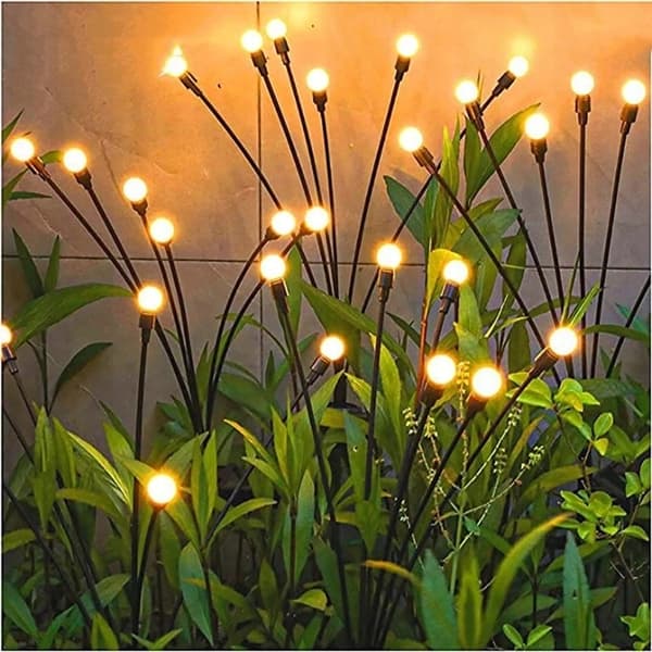 2x aurinkolamppu, 6 LED-puutarhapalloa, ajetaan puutarhaan