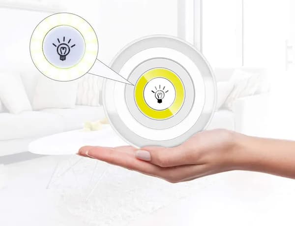 BATTERIDREVET LED-LAMPE TRÅDLØS + FJERNBETJENING SÆT MED 3