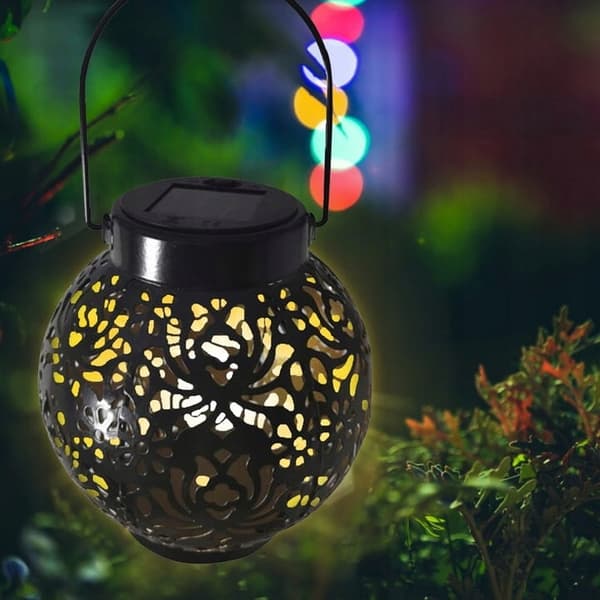 LED-LAMPA TRÄDGÅRDSPENDEL UNDER THE GAZETTE HÄNGANDE DEKORATION VARMT LJUS
