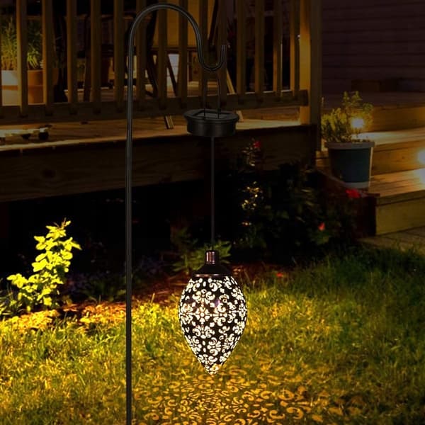 TRÄDGÅRDSLAMPA LYKTA VÄGGLAMPA SOLCELLPENDEL EK LAMPA VARM FÄRG