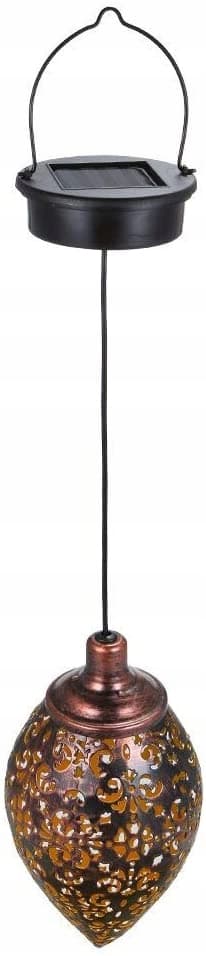 TRÄDGÅRDSLAMPA LYKTA VÄGGLAMPA SOLCELLPENDEL EK LAMPA VARM FÄRG