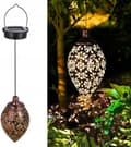Miniatyrbild 1 av 8: TRÄDGÅRDSLAMPA LYKTA VÄGGLAMPA SOLCELLPENDEL EK LAMPA VARM FÄRG