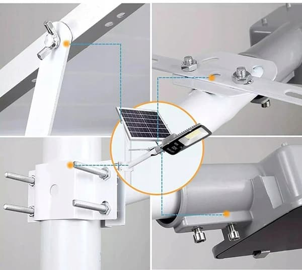 STOR LED SOLGATALYKTA UTOMHUS KRAFTFULL 5000W LYKTA MED SENSOR
