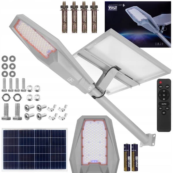 LED SOLAR GADELYGTE 1200W 40Ah med skumringsbevægelsessensor LANTERNE