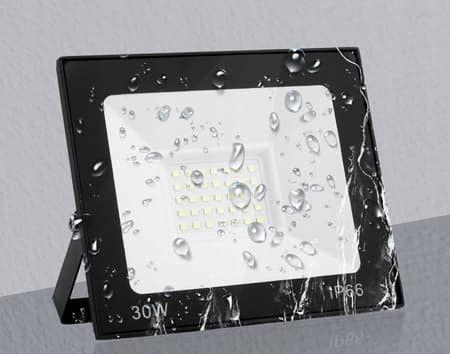 TRÄDGÅRDS- VERKSTADSLAMPA LED 30W UTOMHUSHALOGEN FASADE