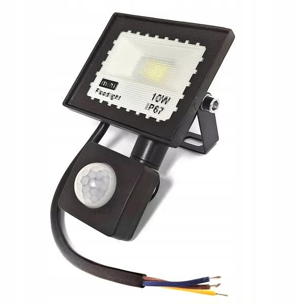 LED-LAMPA MED RÖRELSESENSOR 10W HALOGEN FASADSTRÅDLJUS