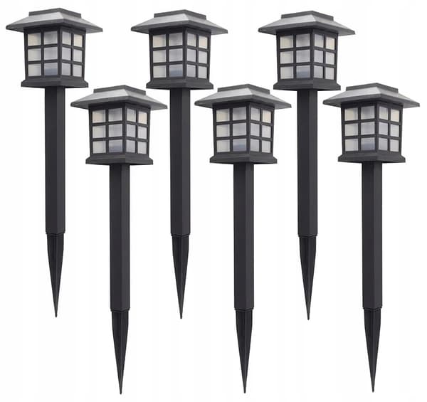 LANTERNE SÆT HAVE LAMPE UDSTANNET I SOLVARME HAVE LAMPER 6x