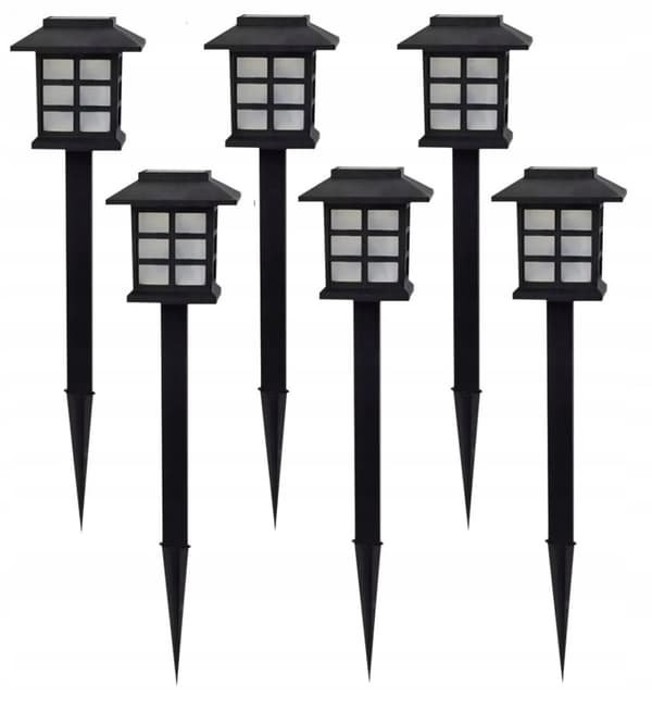 LANTERNE SÆT HAVE LAMPE UDSTANNET I SOLVARME HAVE LAMPER 6x